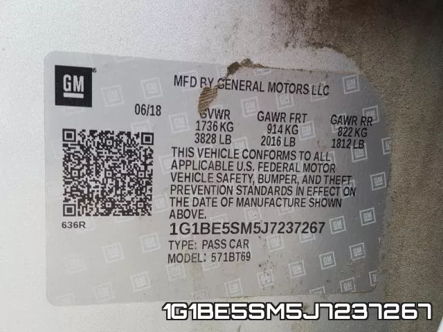 1G1BE5SM5J7237267 фото 2