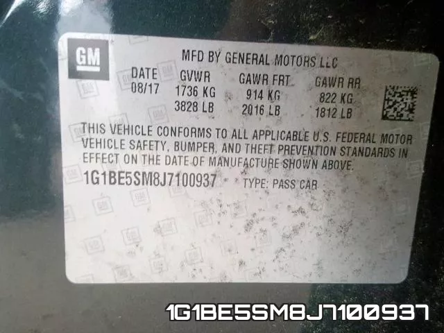 1G1BE5SM8J7100937 фото 2