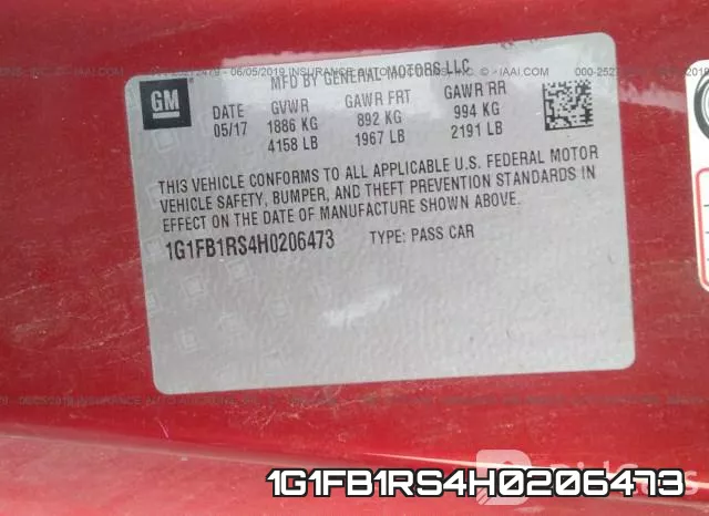 1G1FB1RS4H0206473 фото 10