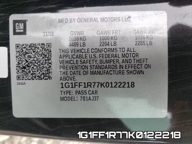 1G1FF1R77K0122218 фото 2