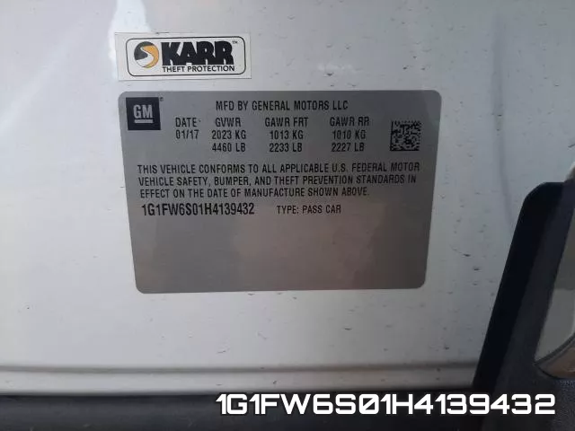 1G1FW6S01H4139432 фото 2