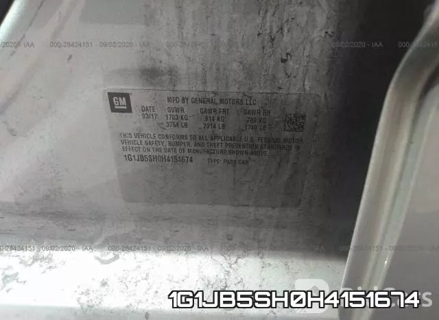 1G1JB5SH0H4151674 фото 10
