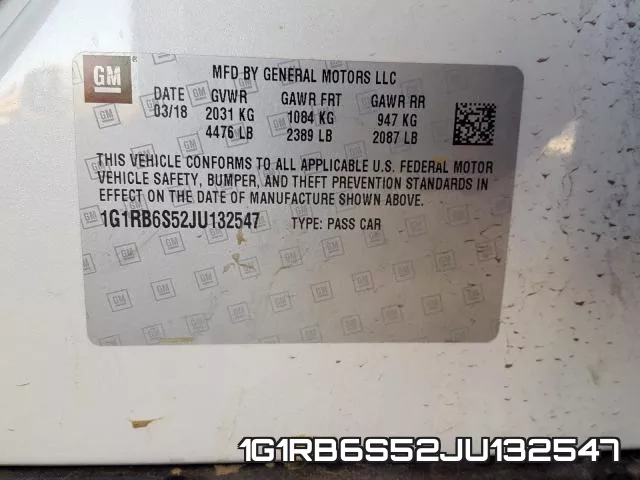 1G1RB6S52JU132547 фото 2