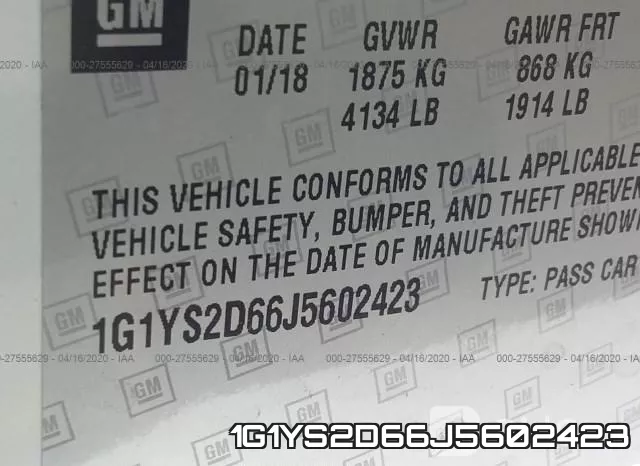 1G1YS2D66J5602423 фото 10