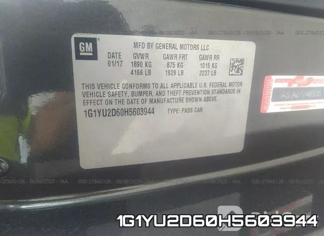 1G1YU2D60H5603944 фото 10