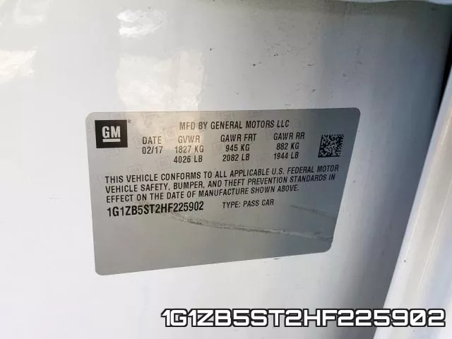 1G1ZB5ST2HF225902 фото 2