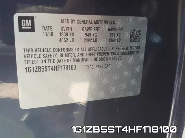 1G1ZB5ST4HF178100 фото 2
