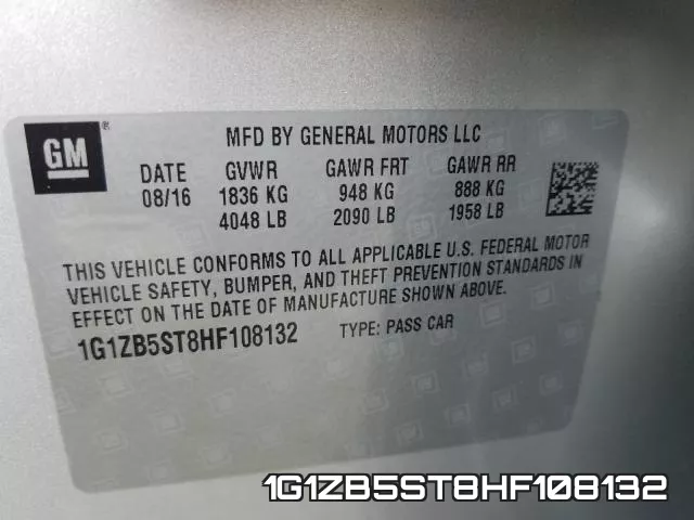 1G1ZB5ST8HF108132 фото 2