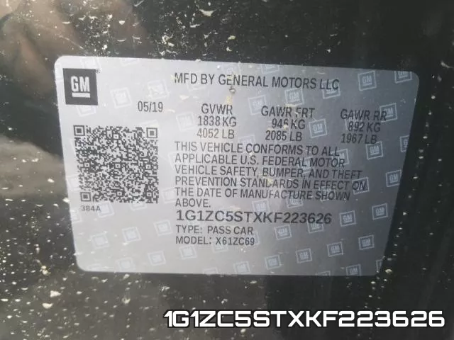 1G1ZC5STXKF223626 фото 2