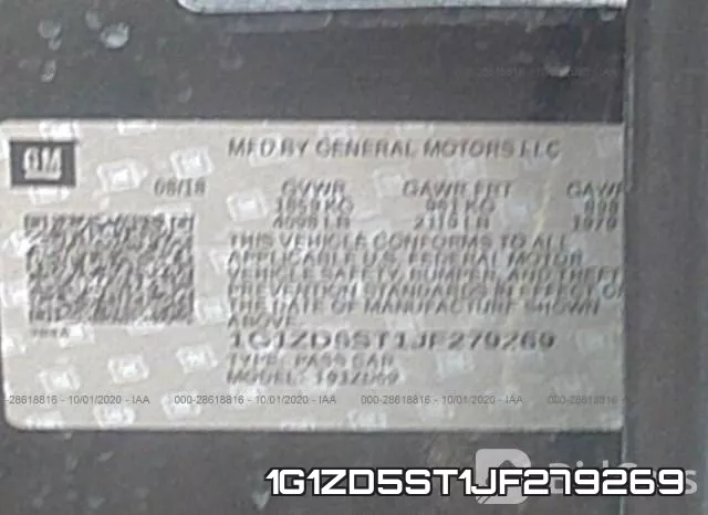 1G1ZD5ST1JF279269 фото 10