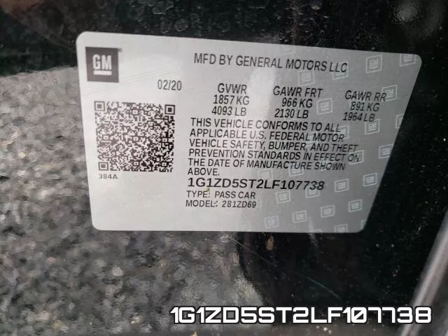 1G1ZD5ST2LF107738 фото 2