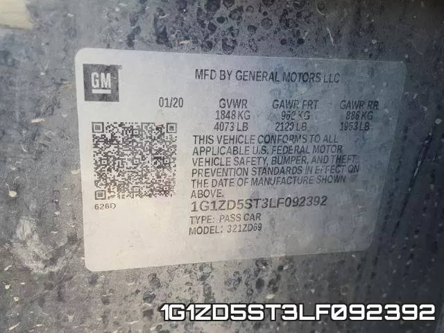 1G1ZD5ST3LF092392 фото 2