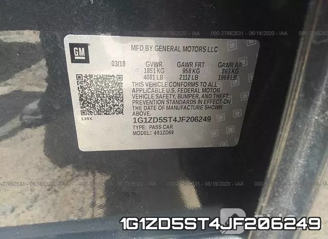 1G1ZD5ST4JF206249 фото 10
