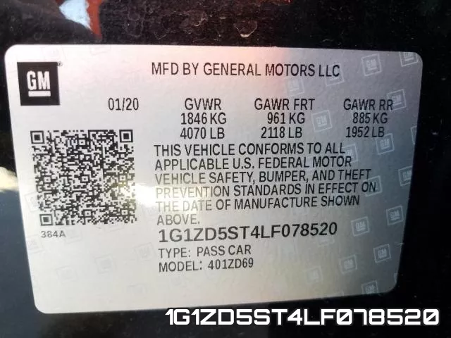1G1ZD5ST4LF078520 фото 2