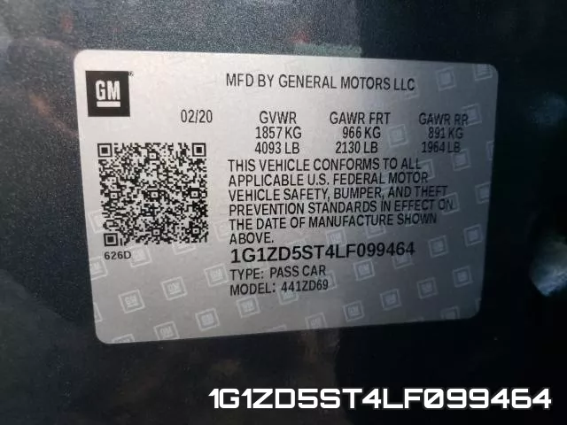 1G1ZD5ST4LF099464 фото 2