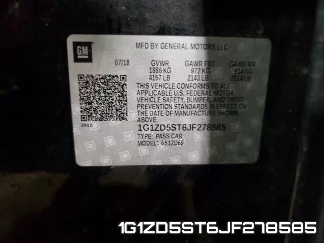 1G1ZD5ST6JF278585 фото 2