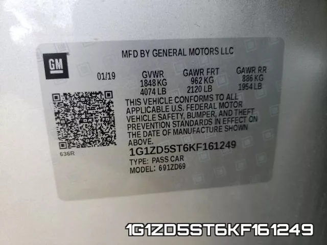 1G1ZD5ST6KF161249 фото 2