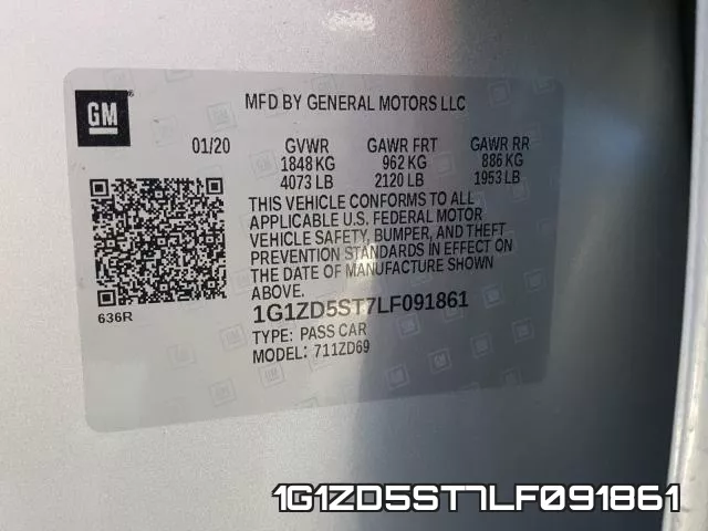 1G1ZD5ST7LF091861 фото 2
