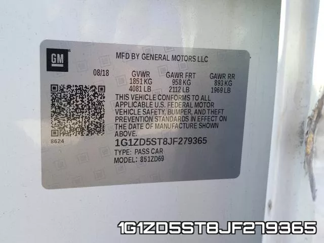 1G1ZD5ST8JF279365 фото 2