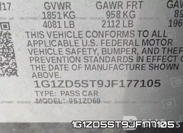 1G1ZD5ST9JF177105 фото 10