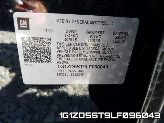 1G1ZD5ST9LF096043 фото 2