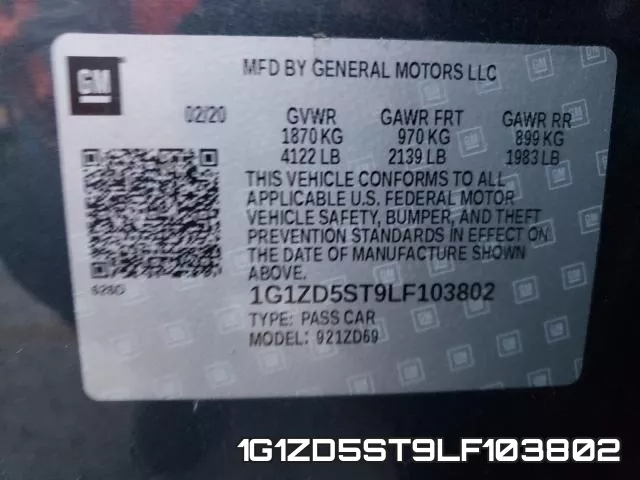 1G1ZD5ST9LF103802 фото 2