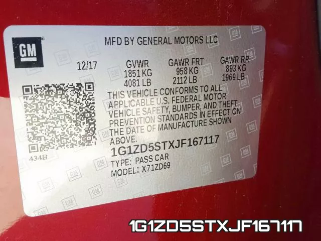 1G1ZD5STXJF167117 фото 2