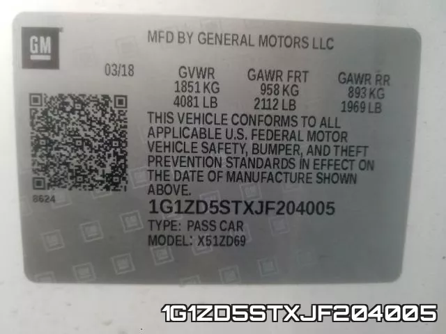 1G1ZD5STXJF204005 фото 2