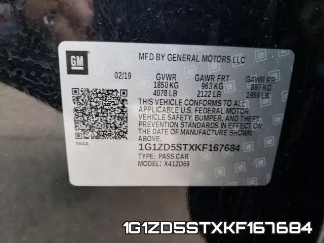 1G1ZD5STXKF167684 фото 2