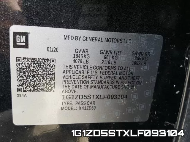1G1ZD5STXLF093104 фото 2