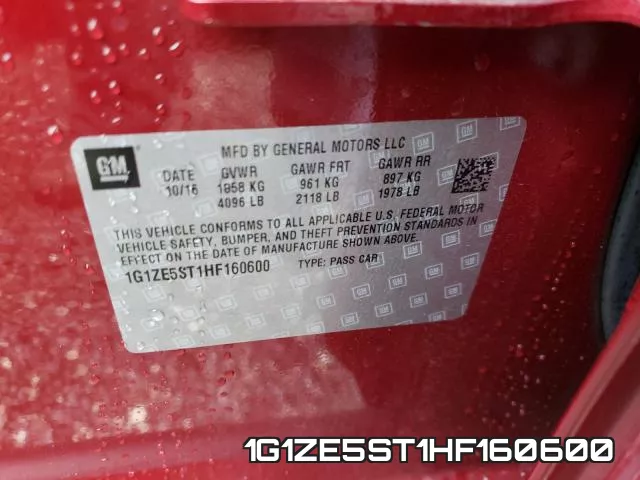 1G1ZE5ST1HF160600 фото 2