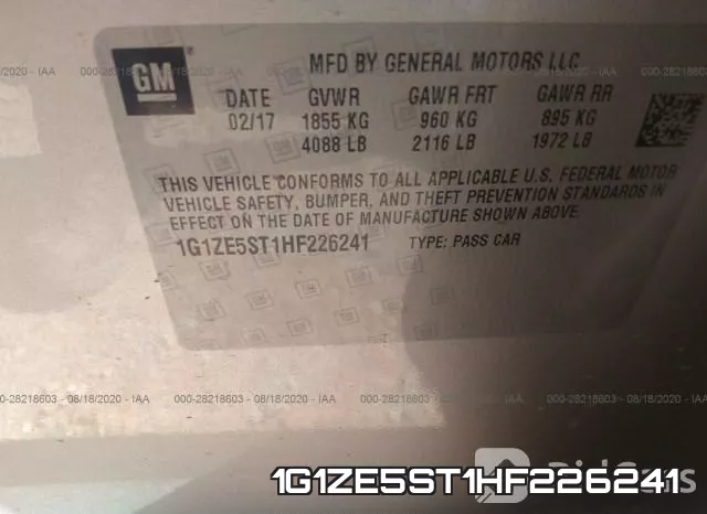 1G1ZE5ST1HF226241 фото 9