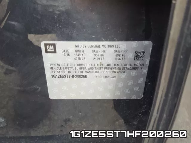 1G1ZE5ST7HF200260 фото 2