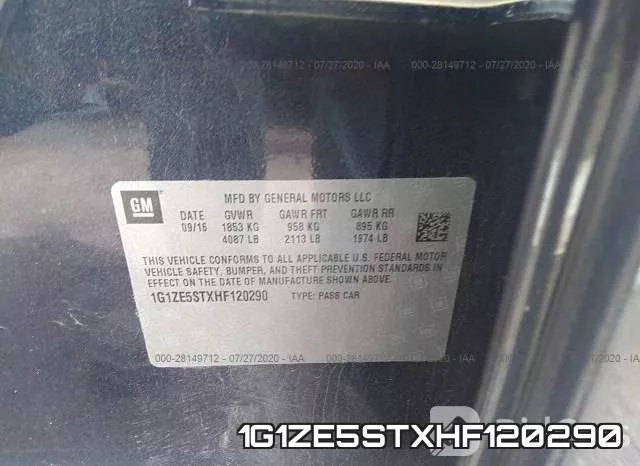 1G1ZE5STXHF120290 фото 10