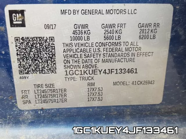 1GC1KUEY4JF133461 фото 2