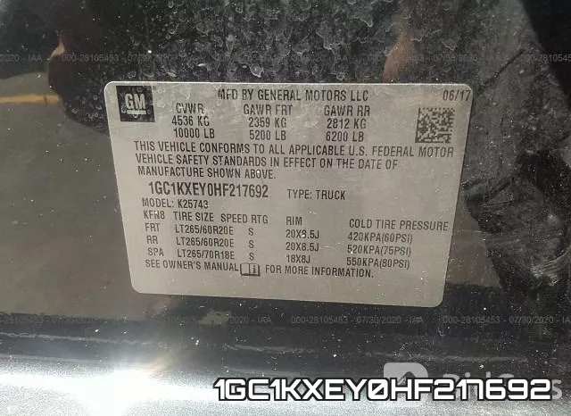1GC1KXEY0HF217692 фото 10