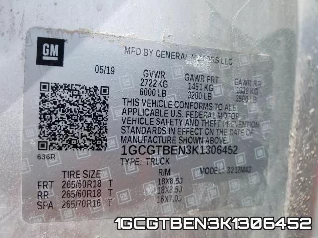 1GCGTBEN3K1306452 фото 2