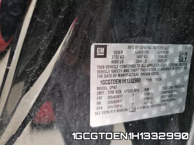 1GCGTDEN1H1332990 фото 2