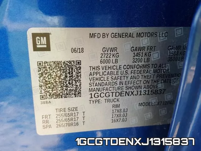 1GCGTDENXJ1315837 фото 2