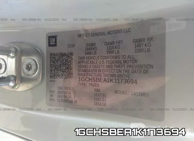 1GCHSBEA1K1173694 фото 10