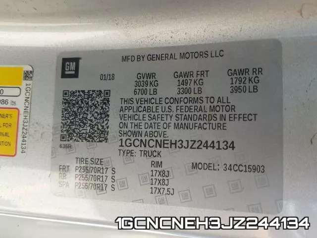 1GCNCNEH3JZ244134 фото 2