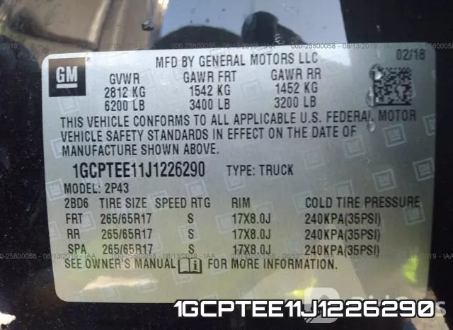 1GCPTEE11J1226290 фото 10
