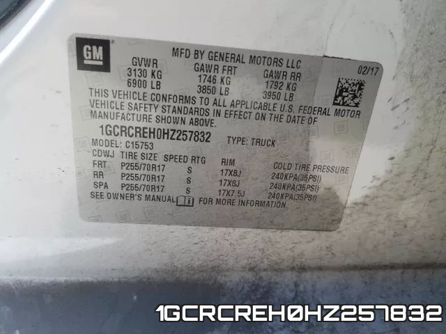 1GCRCREH0HZ257832 фото 2