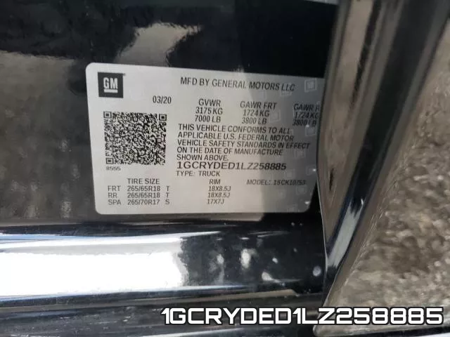 1GCRYDED1LZ258885 фото 2
