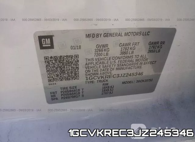 1GCVKREC3JZ245346 фото 10