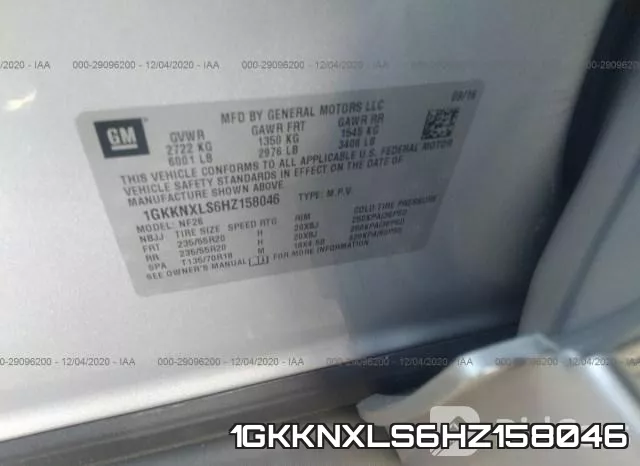 1GKKNXLS6HZ158046 фото 10
