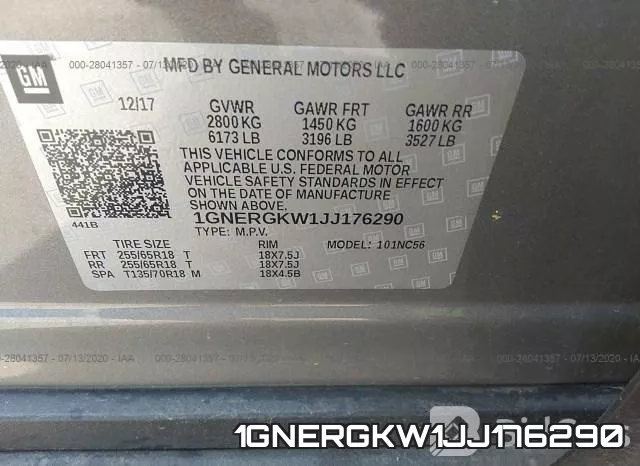 1GNERGKW1JJ176290 фото 10