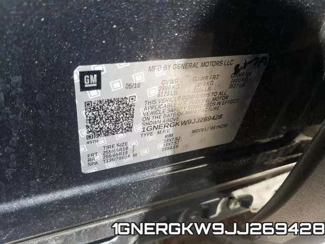 1GNERGKW9JJ269428 фото 2