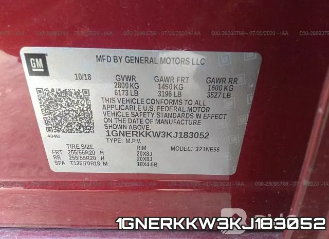 1GNERKKW3KJ183052 фото 10