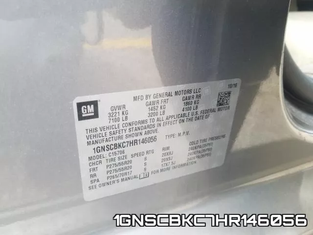 1GNSCBKC7HR146056 фото 2